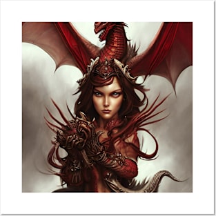 Red Dragon Queen Posters and Art